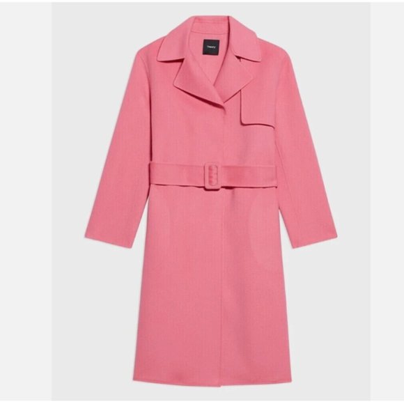 Theory Wrap Trench Coat in Double-Face Wool-Cashmere - Picture 3 of 9